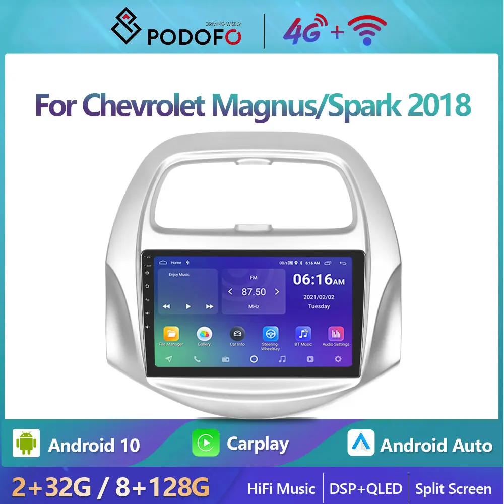 

Podofo For Chevrolet Magnus/Spark 2018 Car Radio Multimedia Video Player Navigation stereo GPS Android No 2din 2 din dvd