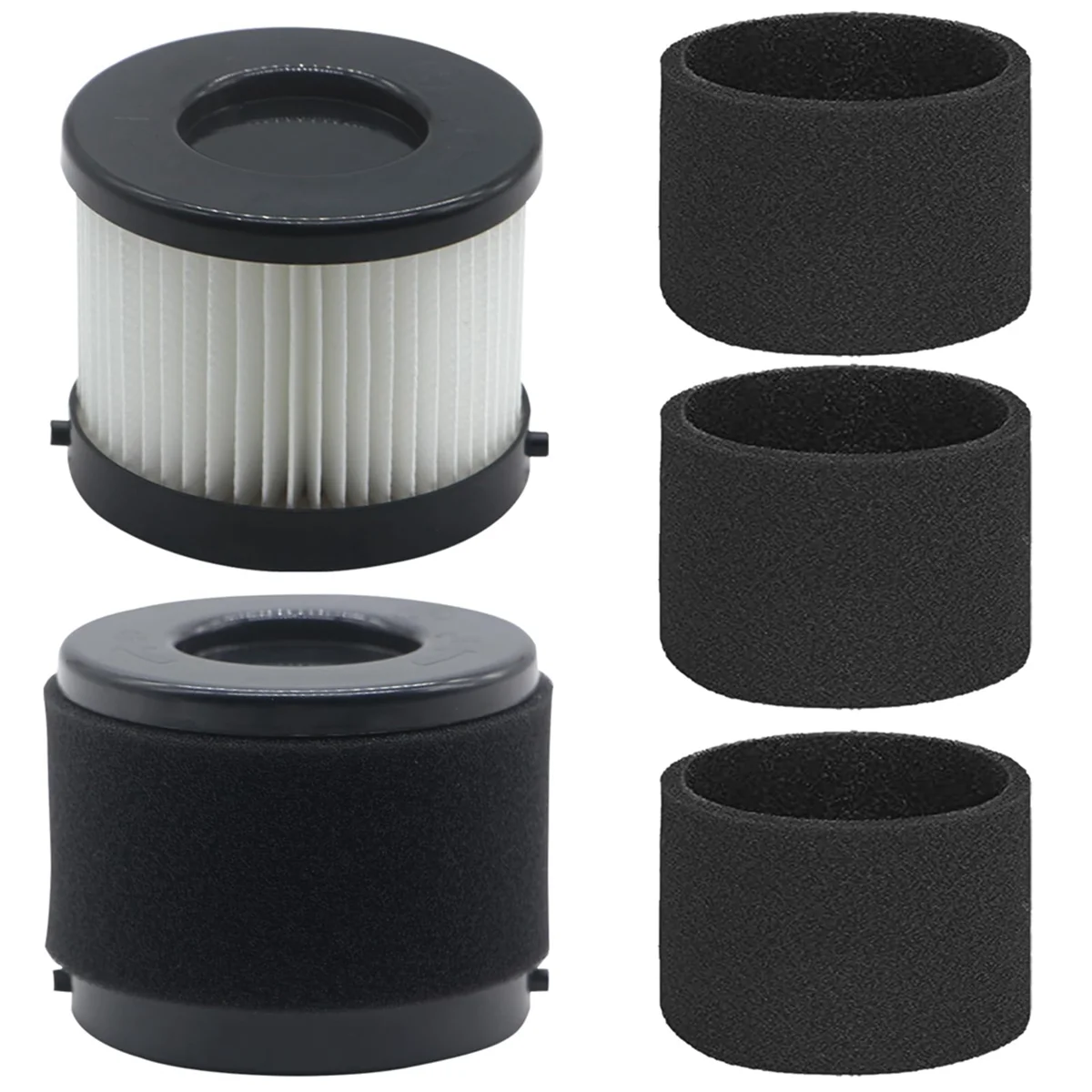 49-90-0160, 49-90-1951 Filters for Milwaukee Compact Vacuum 0882-20 M18, 2 Pack HEPA Filters and 4 Pack Foam Filters