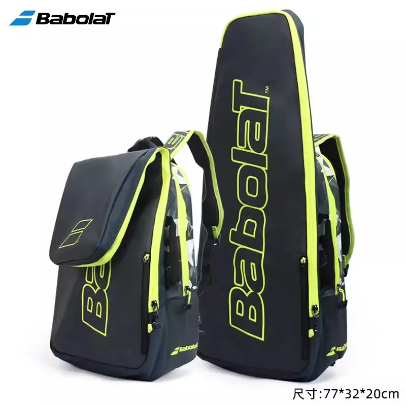 Original Babolat faltbarer Tennis-Rucksack für 2 Schläger, Badminton-Tennisschläger-Tasche für Damen und Herren, Sport-Tenis-Rucksack