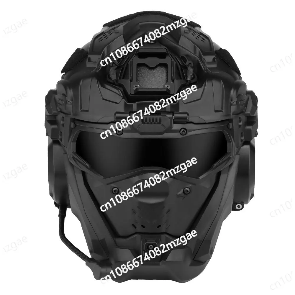 Real CS Tactical Integrated Protective Equipment Video Dress-up Built-in Headphones W Assault Solid Color Helmet II