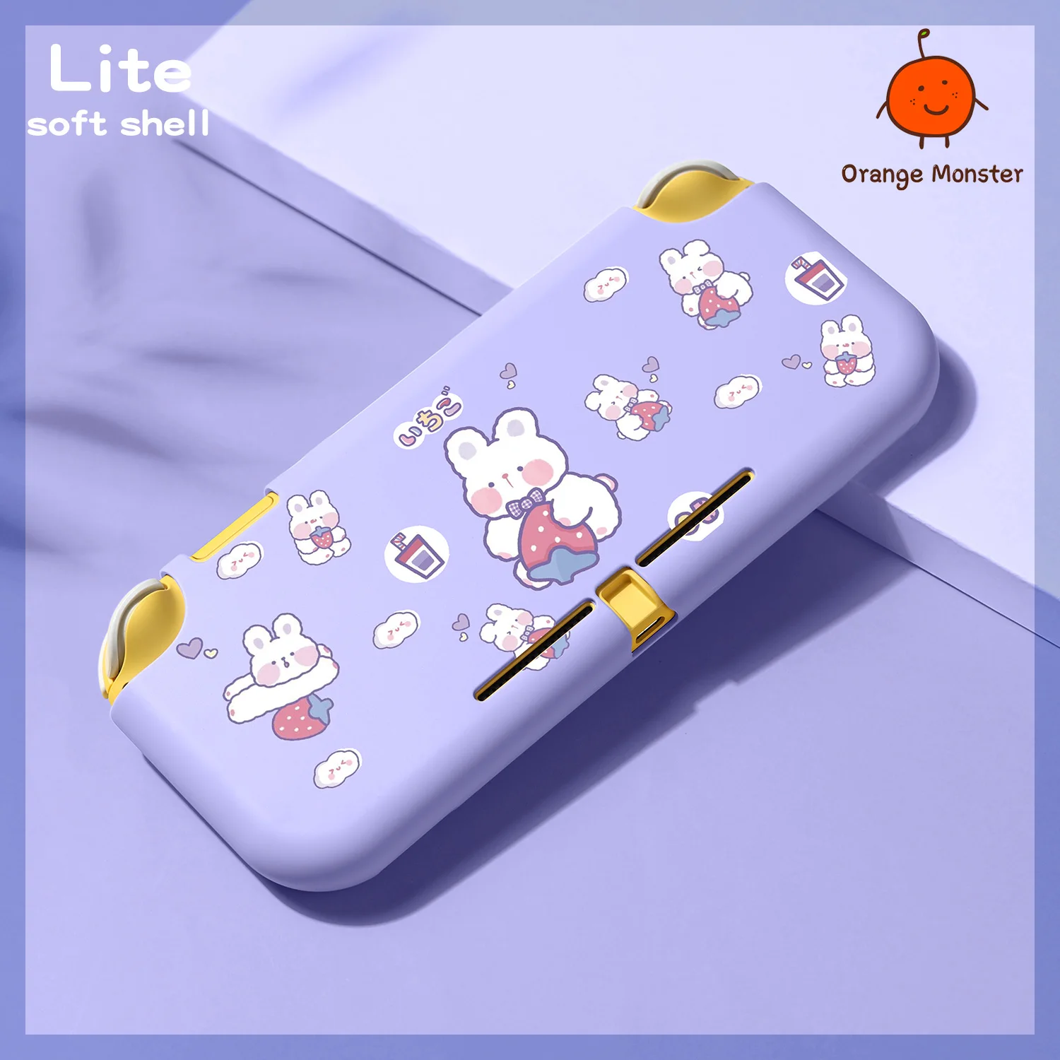 Cute Cartoon Rabbit Kawaii Soft Protective Cover For Nintendo Switch/Oled/Lite Decorative TPU Anti-drop Anti-slid Case