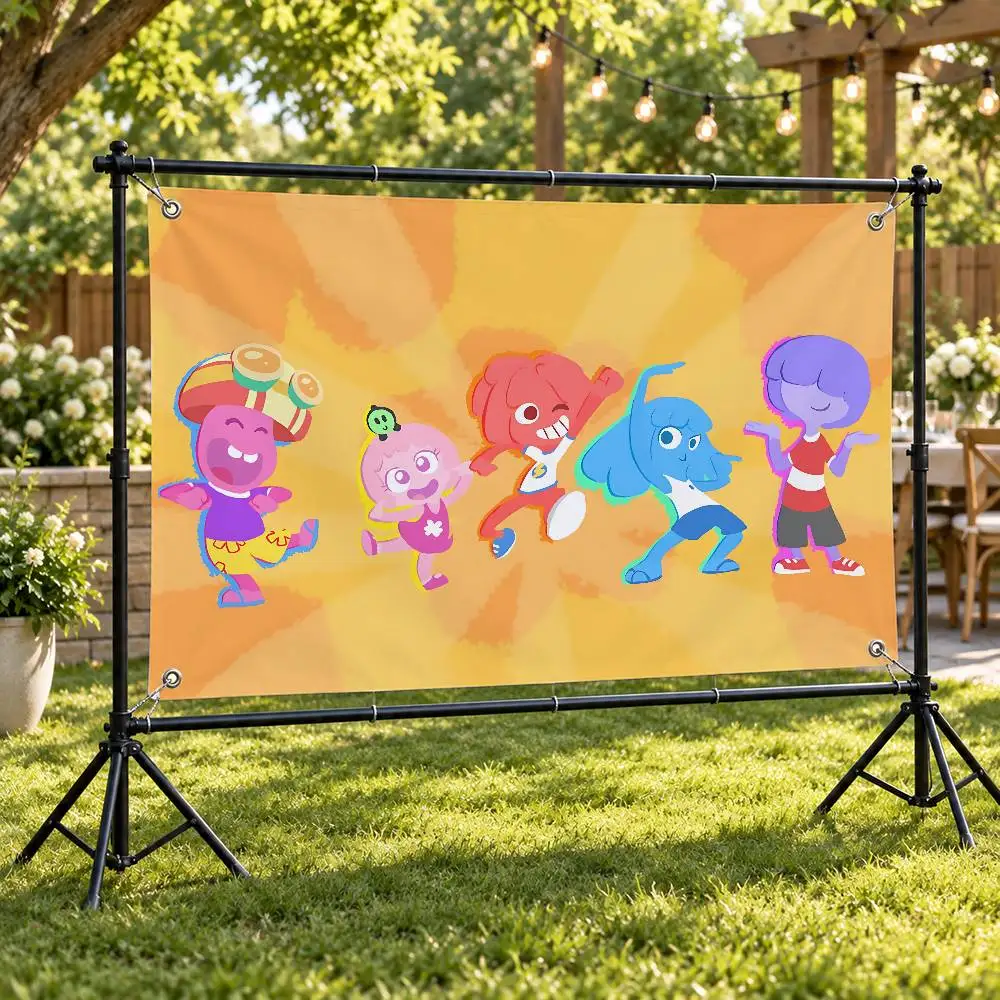 Animated Series Jelly Jamm Aesthetic Wall Tapestry Flag Printed Wall Hanging Living Room Party Outdoor Decor