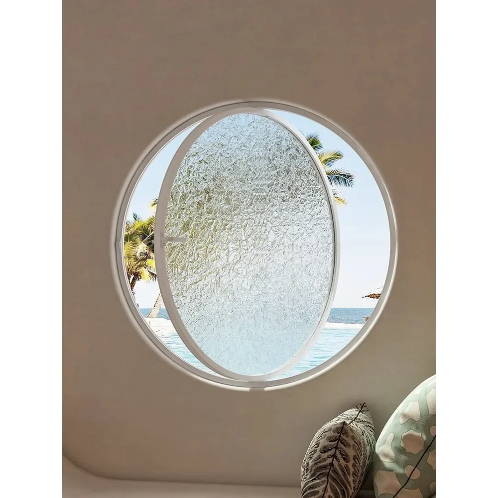 Customized Round glass window,  Iron window frame moon  Indoor anti peeping  Attic Landscape  Art Window