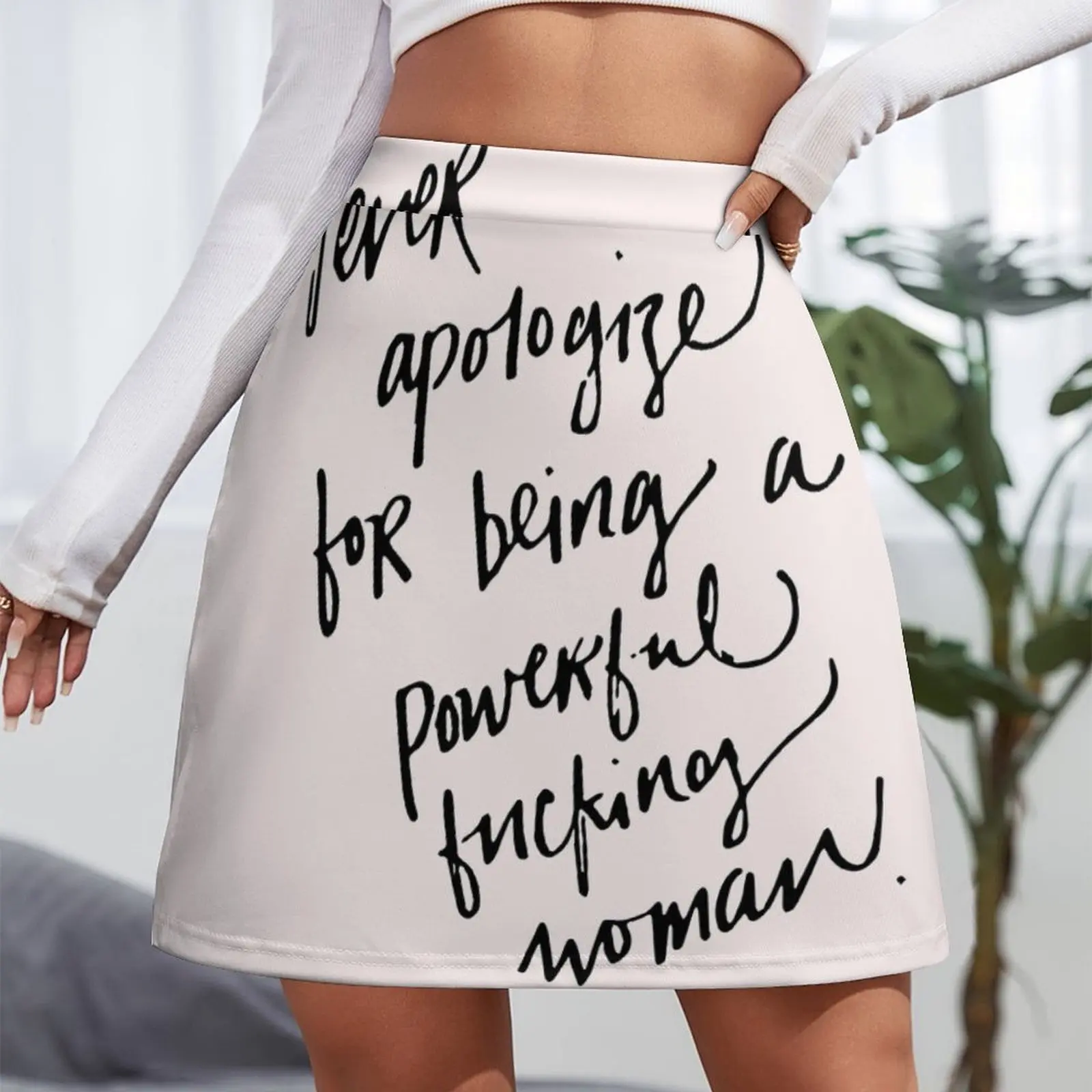 Powerful F-ing Woman Mini Skirt new in clothes fashion Women clothing Mini Skirt