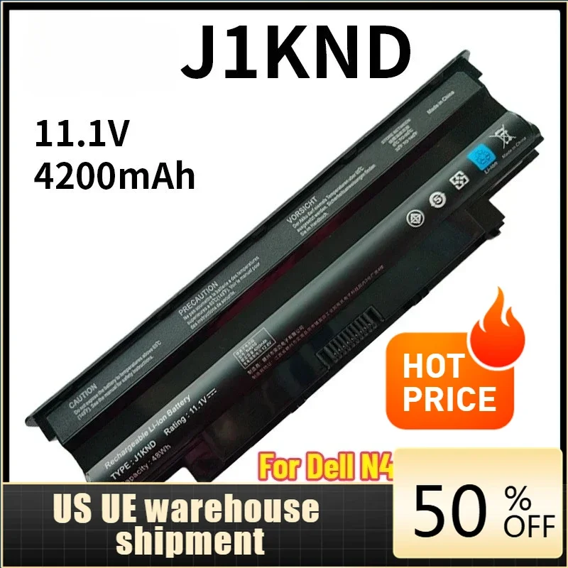 J1KND/N4010-4200mAh for Dell N4010 N4050 N5010 N3010 N5110 N7010 Laptop Batteries