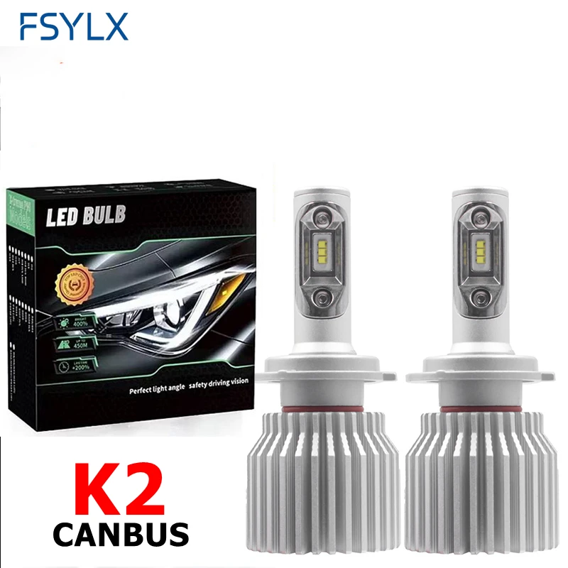 

100W K2 H7 Светодиодная автомобильная лампа Canbus H7 H1 H8 H9 H11 9005 HB3 Фара противотуманная фара 6000K 12V Обновление автоматического освещения