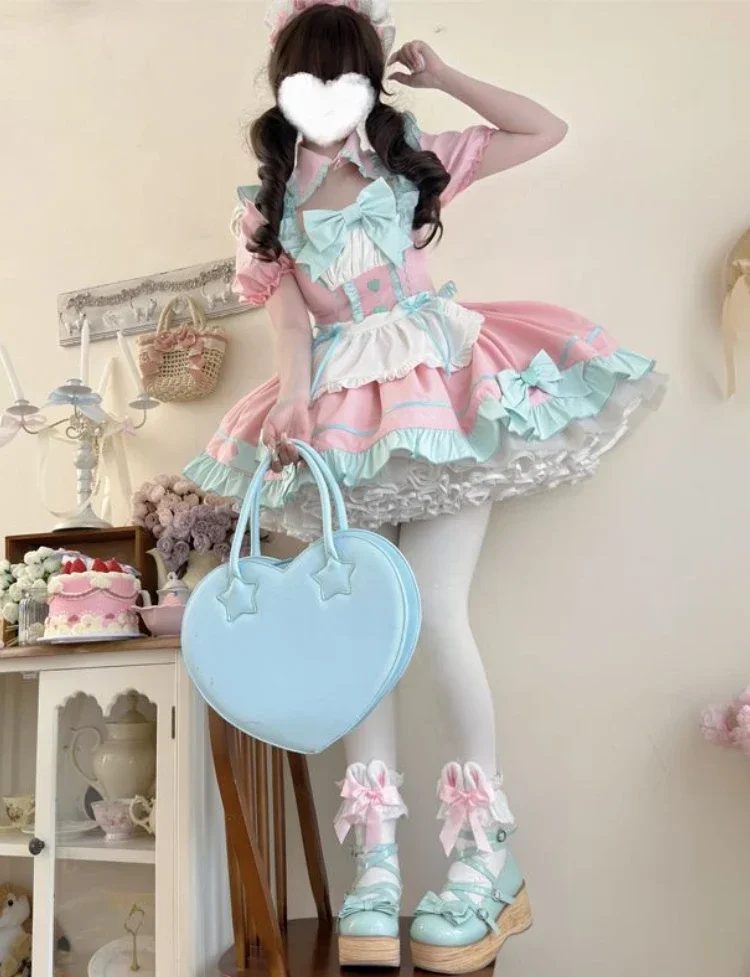 Coalfell {exclusive}~Original Design Doll Sweet Pettiskirt Lolita Dress Women Sweet Maid Cosplay Dresses Maid Costume