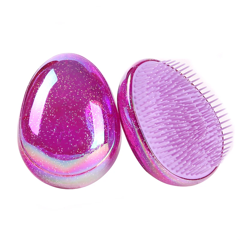 1~8PCS Mini Hair Brush Egg Round Shape Soft Hairbrush Detangling Hair Brush Hair Styling Hairdressing Comb For Travel