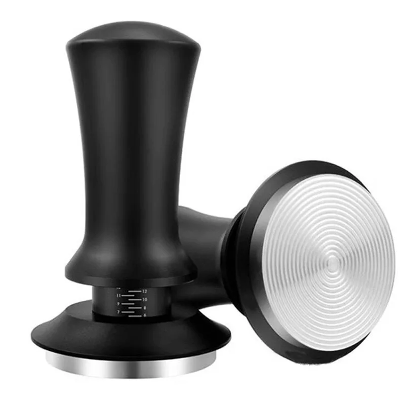 Coffee Tamper 58mm 54mm 51mm Ripple Base Leveling Constant Pressure Calibrated Spring Loaded Barista Tools Espresso Accessories