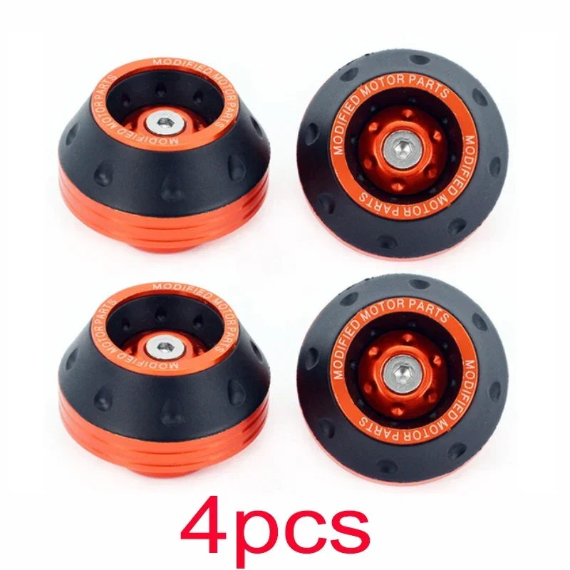 4Pcs Universal Motorrad Rad Schutz Crash Pad Motorrad Crash Protektoren Legierung Motocross Fallende Gabel Slider Tassen