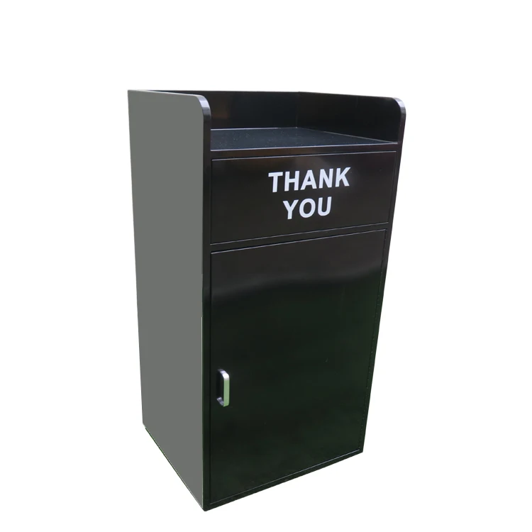 

street furniture standing garbage trash can square metal dustbin outdoor big galvanized steel waste bin