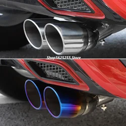 Car Tail Pipes For Toyota CHR C-HR Accessories 2020 2017 2018 2019 2021 Exhaust Pipe Frame Cover Muffler Modification