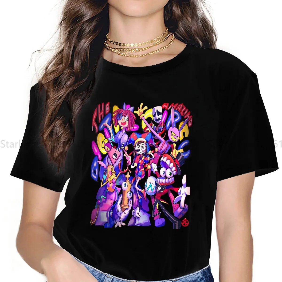 Cute Ragatha Jax TShirt For Women The Amazing Digital Circus Y2k Tops Harajuku Female Polyester T Shirt Soft Graphic