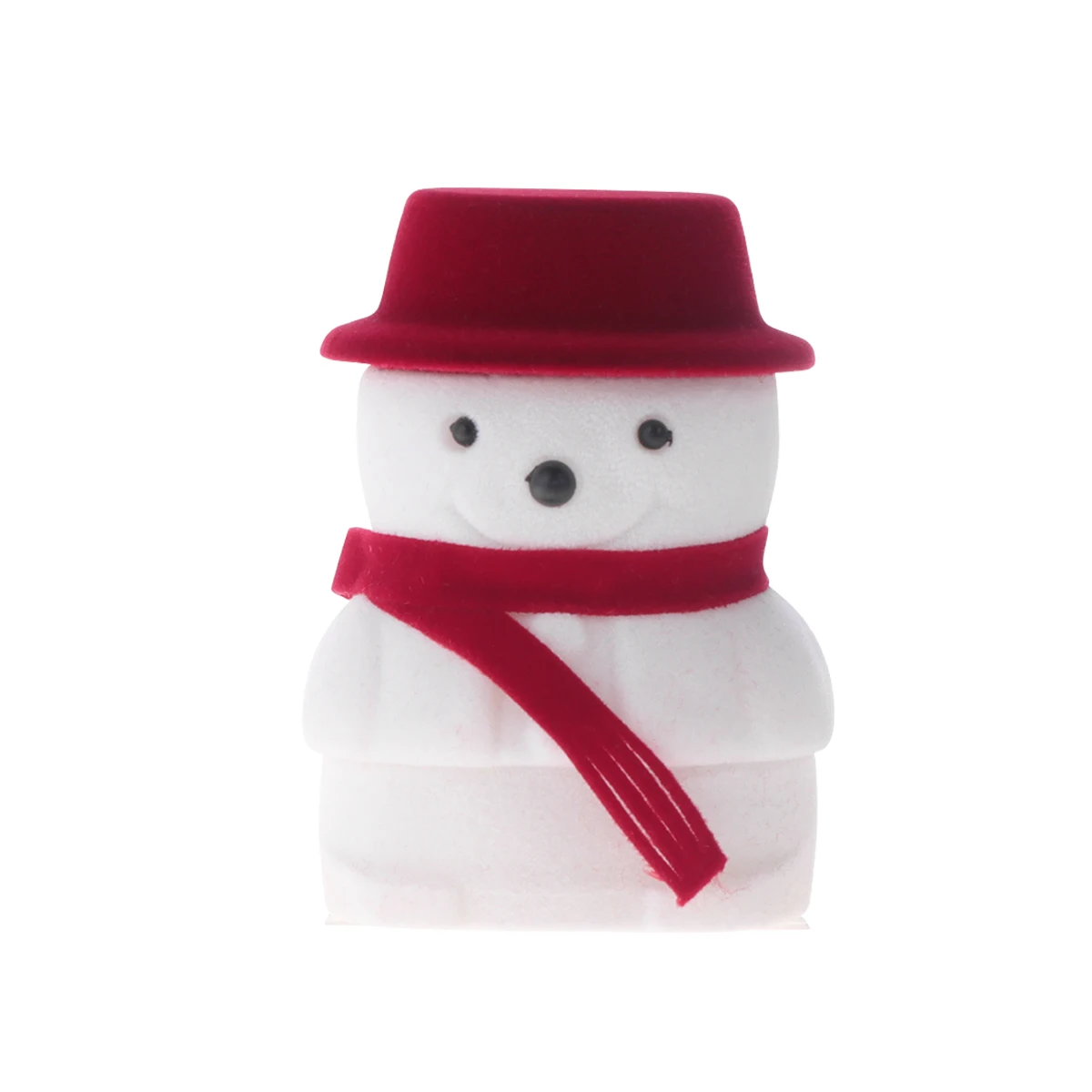 

Lovely Snowman Jewelry Box Flannel Material Ring Holder for Women Girls Christmas Birthday Anniversary Present Container
