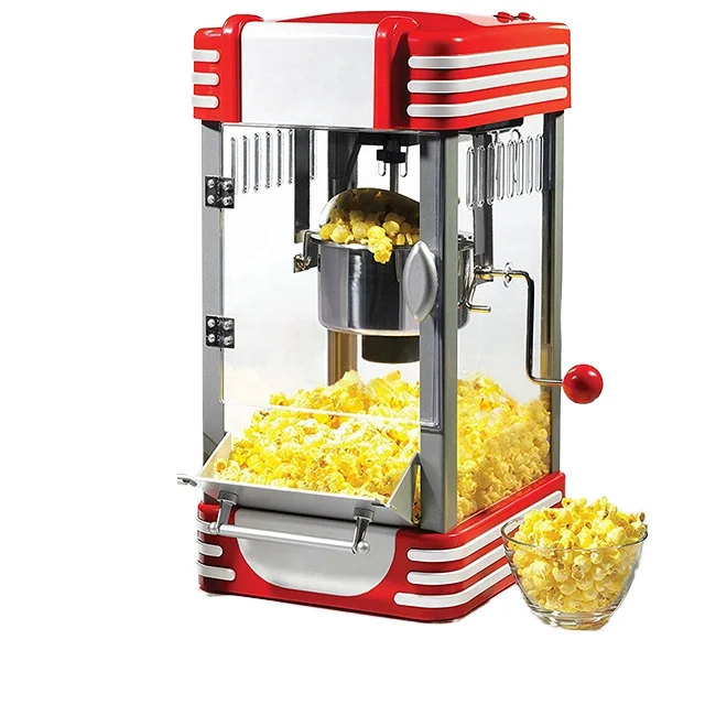 Professional 320W Mini Popcorn Machine Portable Fast Air Corn Maker for Households Popular for Outdoor Electric Source Plastic