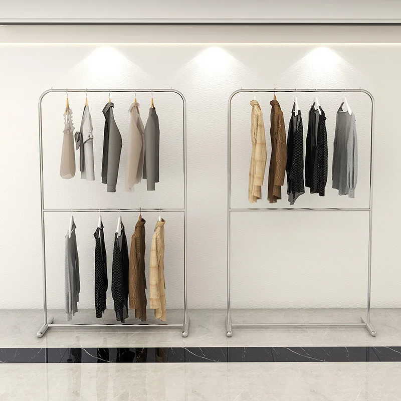 Custom. Wedding Shop Display Stand Stainless Steel Floor Cheongsam Formal Dress Pavilion Women's Suits High-Rise Clothes Rack St