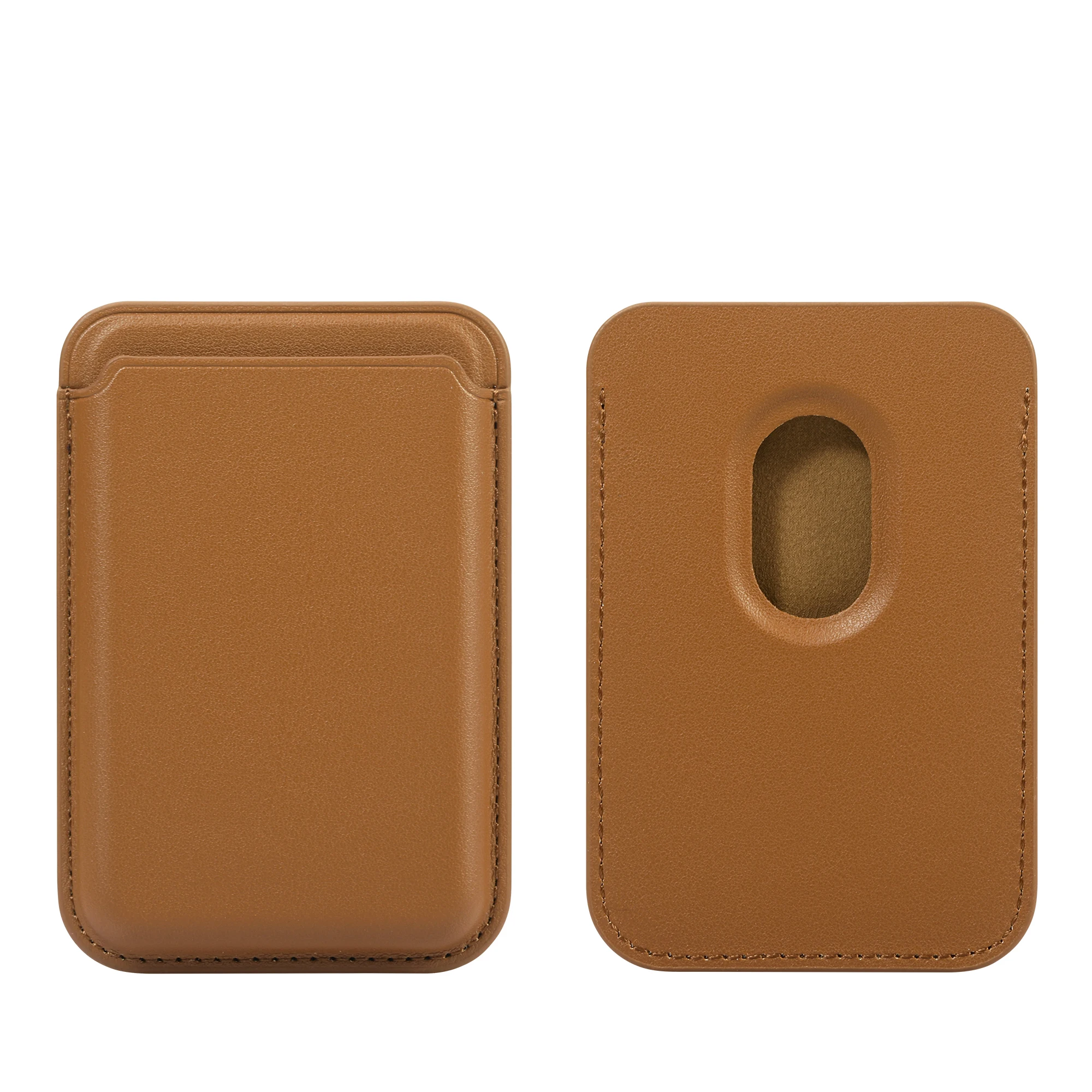 PU Leder Karte Tasche Geeignet Für Magsafe Magnetische Klebeband Magnetische Eisen Ring Telefon Fall Universal Karte Brieftasche – Detail 7