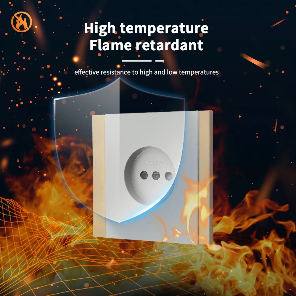 الجلد الإحساس لهب لا الأرض مآخذ الطاقة التيار المتناوب 250 فولت الجدار جزءا لا يتجزأ من الاتحاد الأوروبي القياسية المقابس المقبس منافذ كهربائية المقبس #5