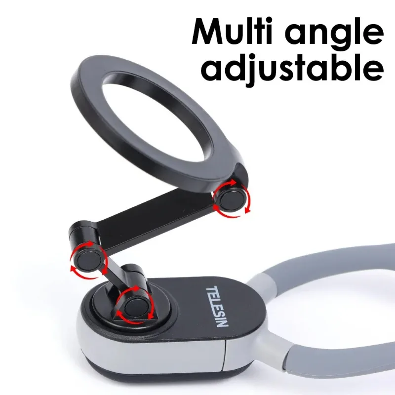 Magnetic Cell Phone Holder Hand Free Necklace Mobile Phone Stand Suitable for Apple Magsafe Neck Mount Protable Magnet Bracket