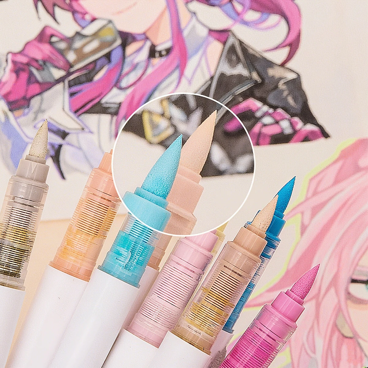 

9 Colors/Set Acrylic Paint Art Marker Pen DIY Graffiti Drawing Pens For Notebook Diary Writing Painting Stationery