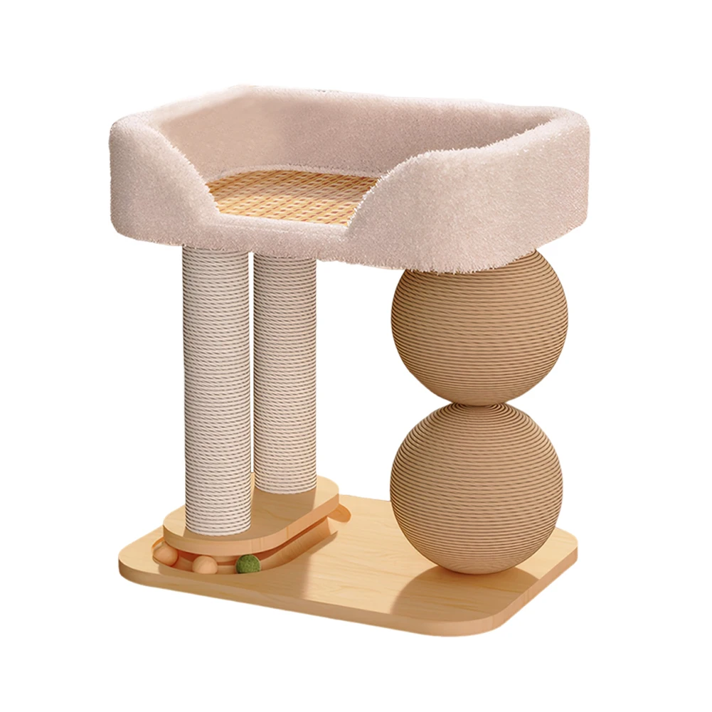 

Cat Climbing Frame with Sisal Ball Cat Jumping Platform Wear Resist Cats Scratch Pillar Pet Supplies Climbing Frame