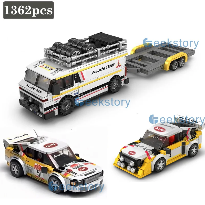 

MOC 1362pcs 1 :32 Speed Sport Cars PB8812 Model Building Blocks Set Racing Car Rally Team Collectible Boys Assembly Bricks Toys