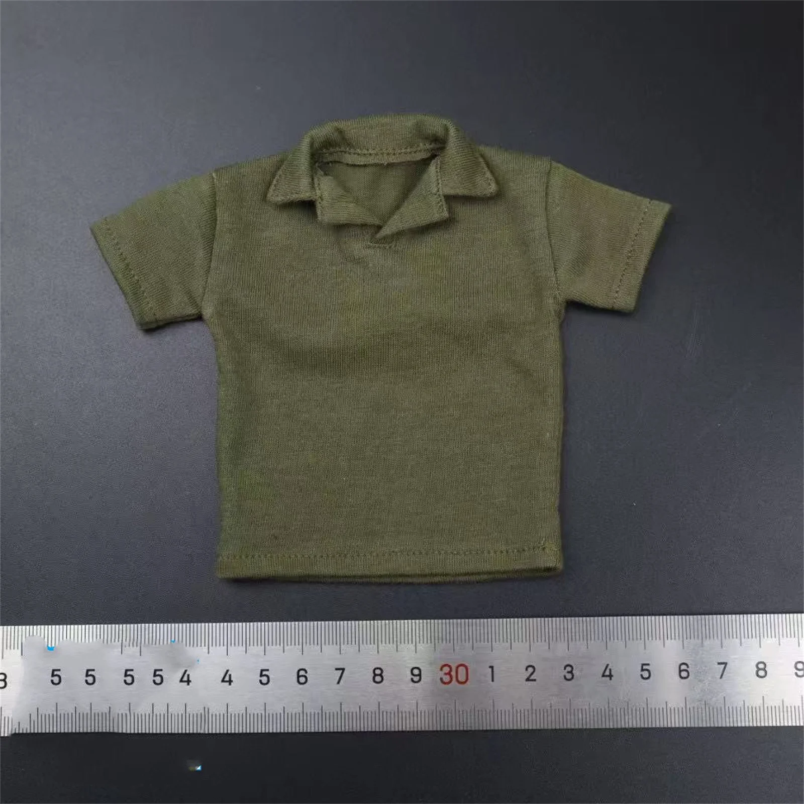 1/6 الرجال عادية لون نقي الاتجاه قصيرة الأكمام المفتوحة طوق قميص بولو TopModel Fil صالح 12 ''ذكر الجندي عمل الشكل الجسم اللعب #6
