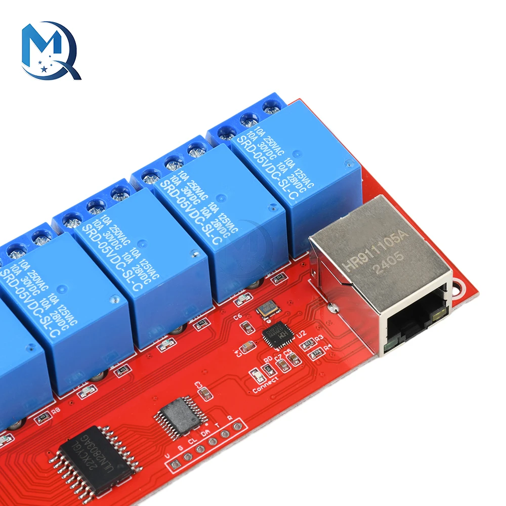 DC 5V/12V/24V 4/8 Way TCPIP Network Ethernet Relay Module Switch LAN Control Smart Device Remote Control