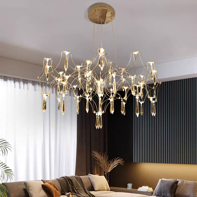 The chrome clip on pendant light features modern design and luxurious decorative lighting, making it perfect for living rooms