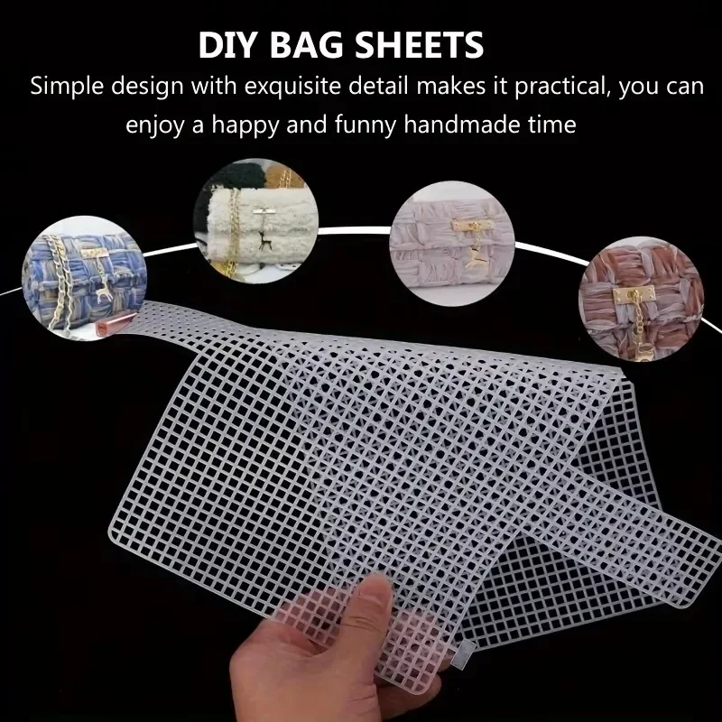 White Mesh Plastic DIY Craft Material, 3pcs