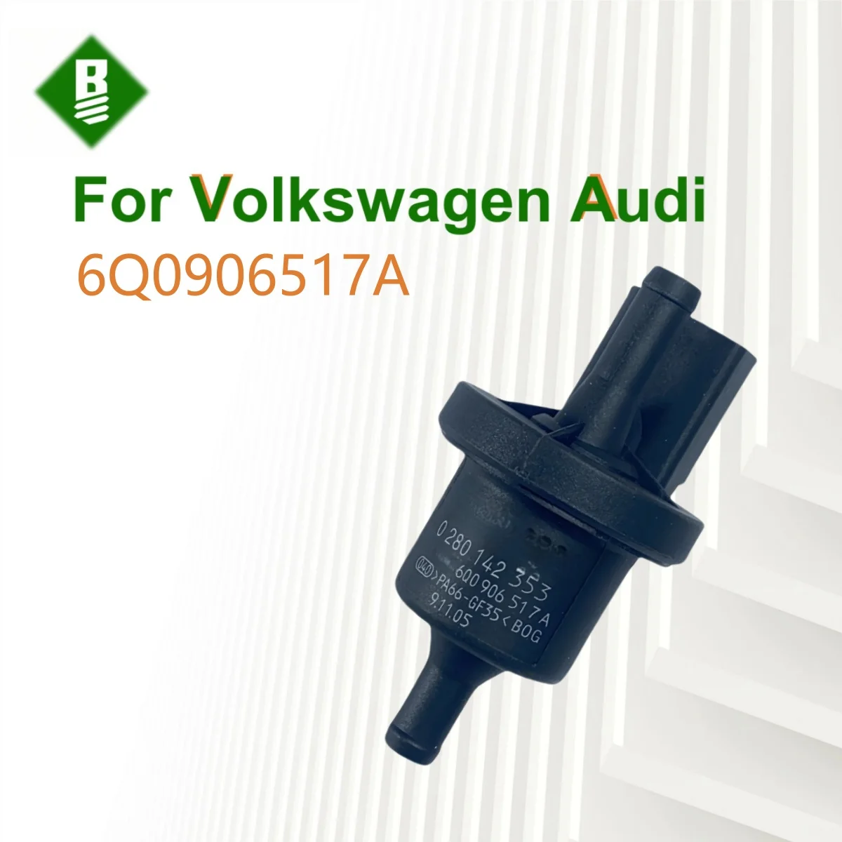 6Q0906517A Carbon Canister Exhaust Valve for Audi A4, for Volkswagen Passat, Golf, Multivan, Touareg 1C0906517A 058 133 517