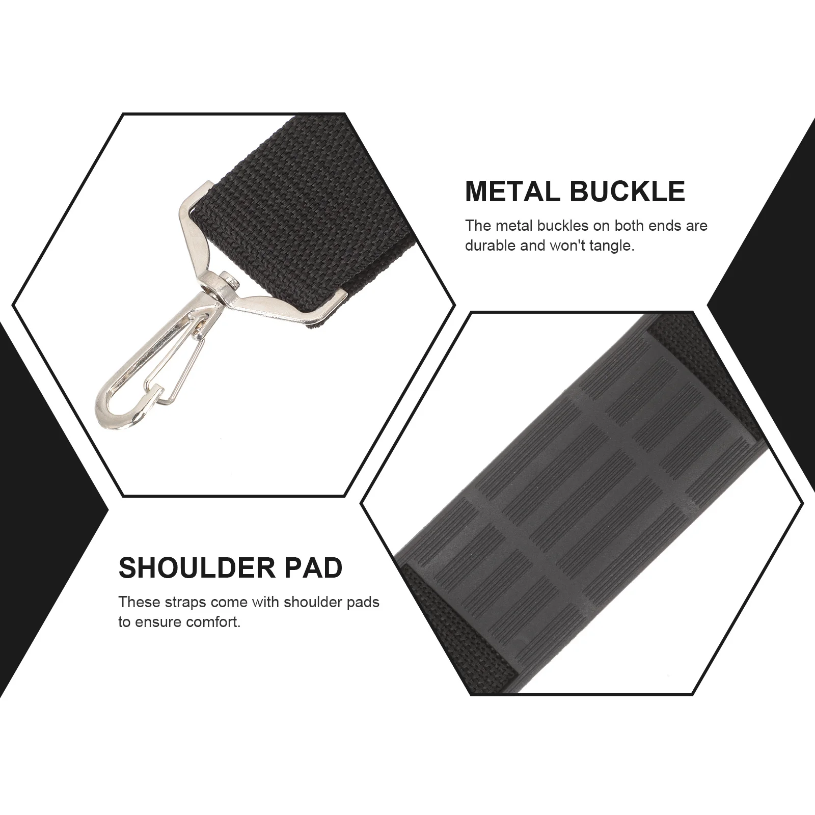 2 Stuks Draagbare Viool Case Strap Sterke Metalen Gesp Uiteinden Vuilafstotend Verstelbare Lengte Reizen Viool Draagtas Riem