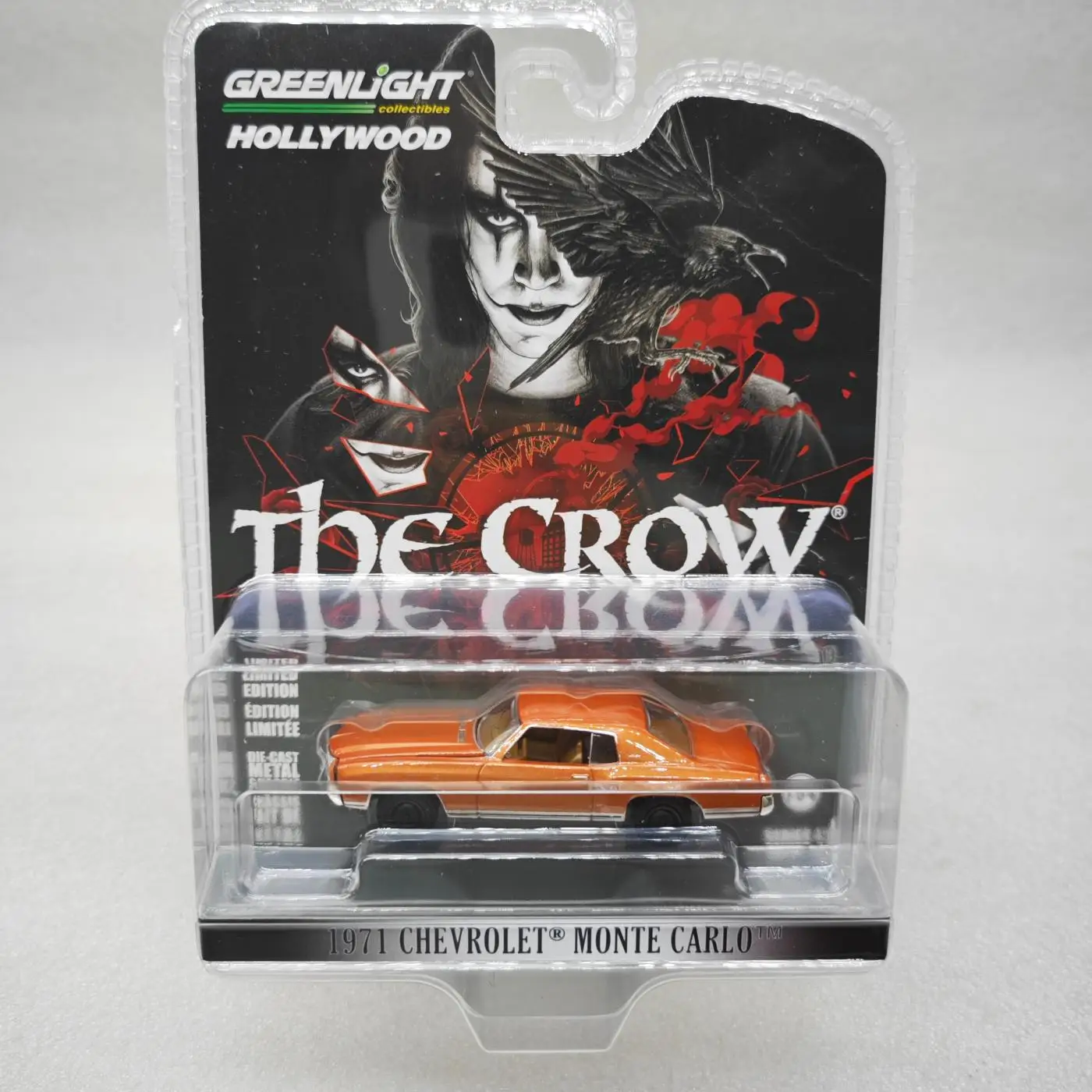 1:64 Hollywood-serie 43- Crow (1994) -1971 Chevrolet Monte Carlo geavanceerde automodel verzamelobjecten