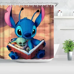 Stitch Bathroom Accessories, Shower Curtain, Luxury Decor, Waterproof, Funny Home Decor, Anime Room Decorating Items