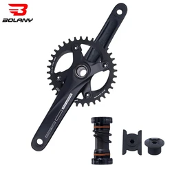 Bolany Mountain Bike Cranks 36 38T 104BCD hollow one-piece delicate double-disc center shaft modified dental bike sprocket