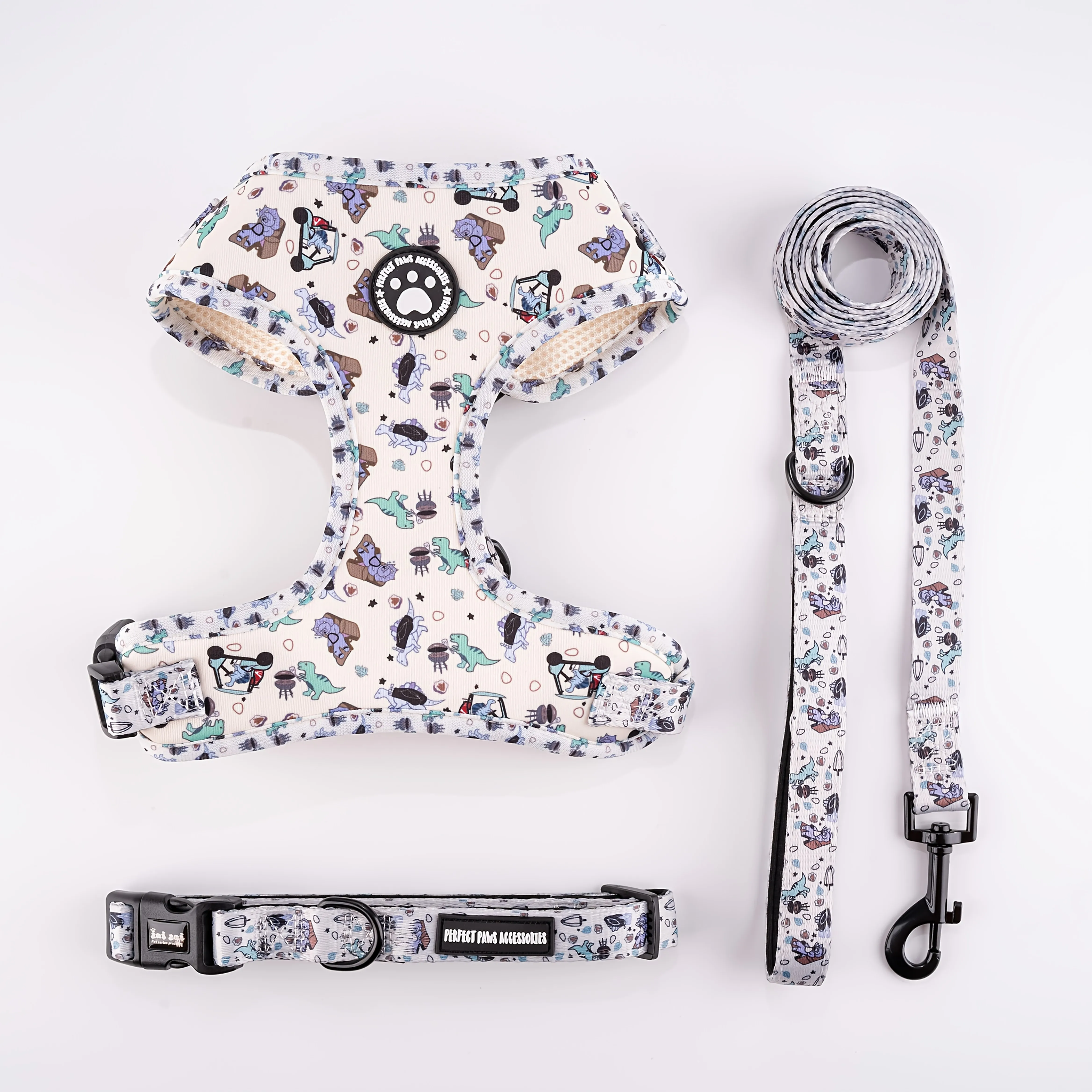 NONE Breathable Adjustable Dog Harness and Leash Set Knitted Fabric 7