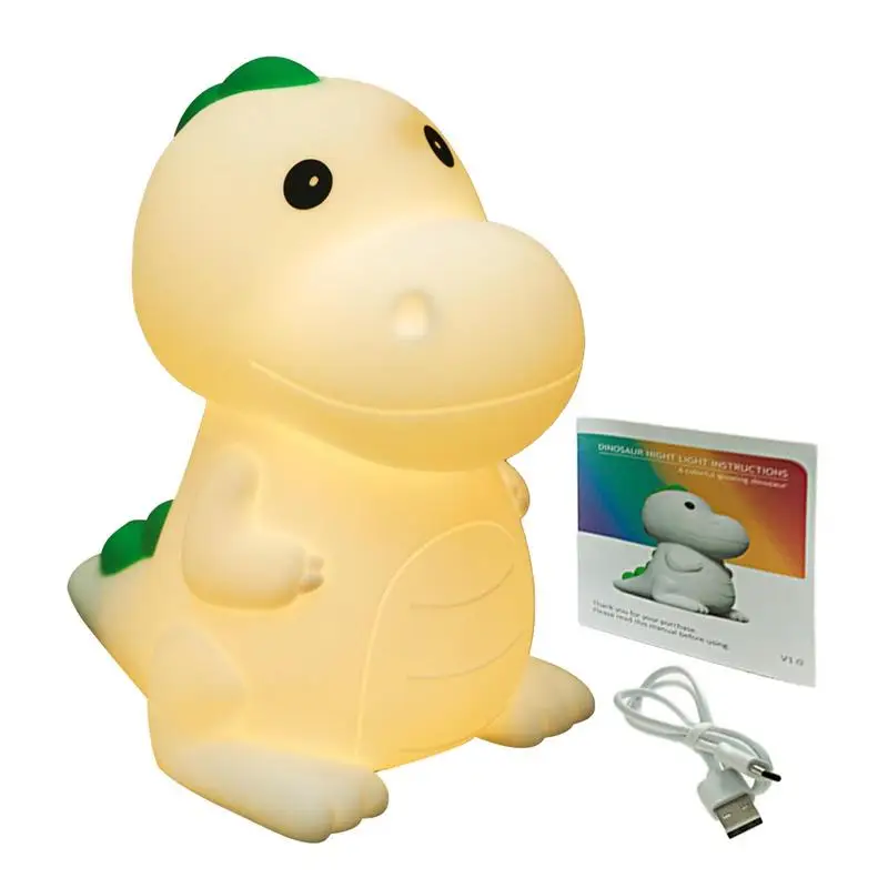 

Динозавр силиконовый мягкий с зарядкой от USB и двумя режимами освещения