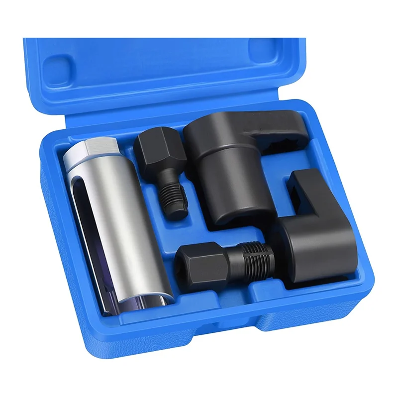 GTBL Automotive Oxygen Sensor And Thread Chaser Set - 5-Piece O2 Sensor Socket Kit For Sensor Removal