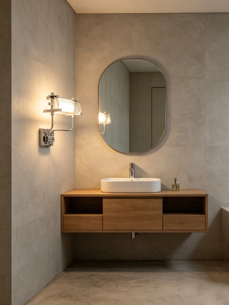 Nordic Industrial Glass Metal Background Wall Lamp Adjust