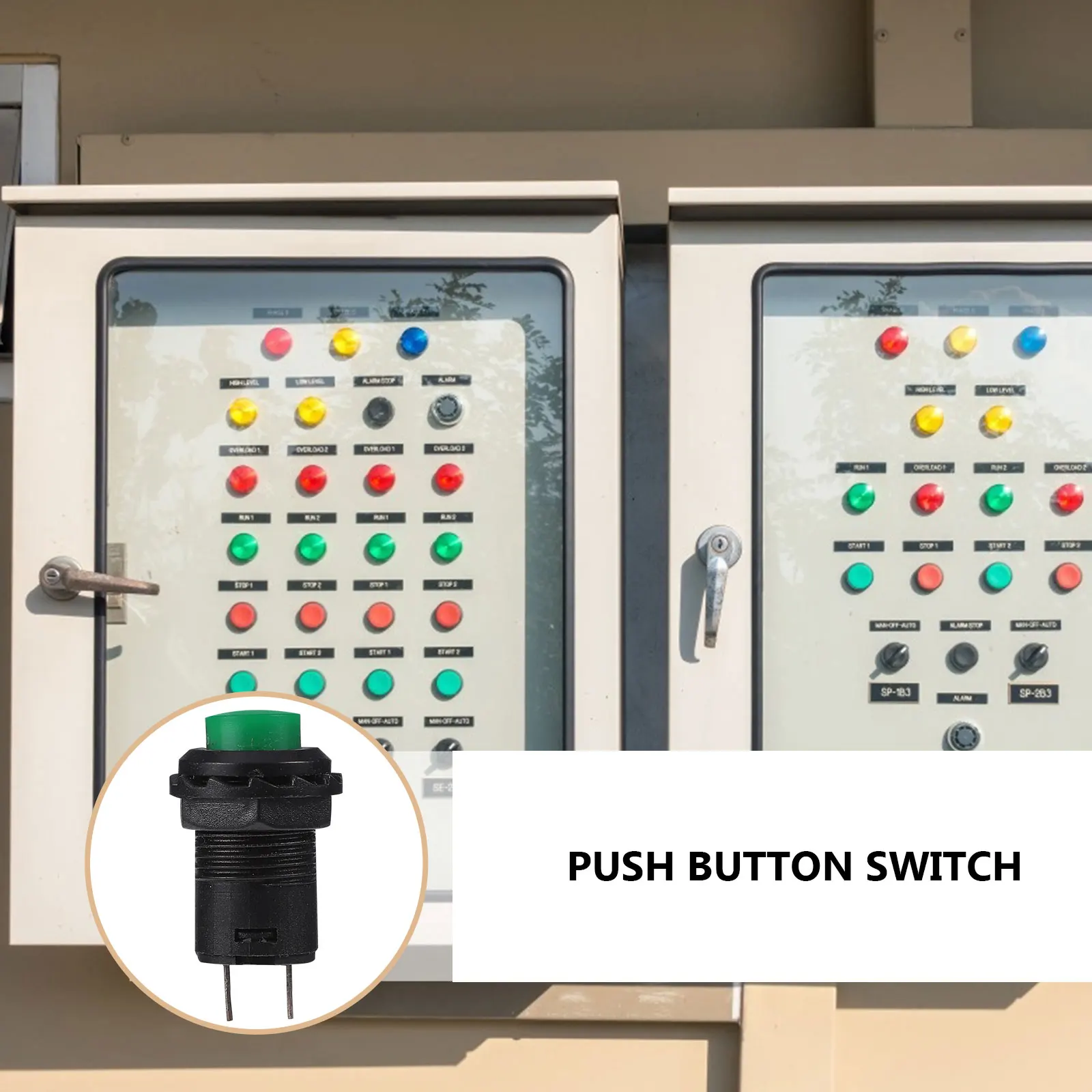 

12 Pcs Switch Button 12mm Momentary Push Cutout Plastic Accessories Compact Circuit Electrical