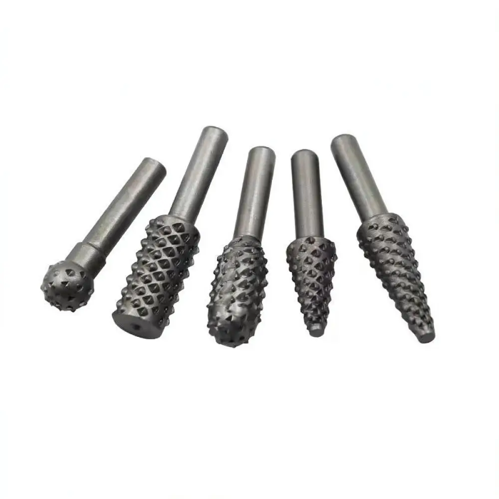 Woodworking Carving Rasp Bits Set For Rotary Tool Grinding Heads Smoothing Shaping Electric Drill Burrs