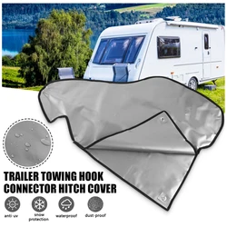 2 Colors Gray Blue Caravan Hitch Cover PVC Waterproof Dustproof Trailer Tow Ball Coupling Lock Cover For RV For Caravan