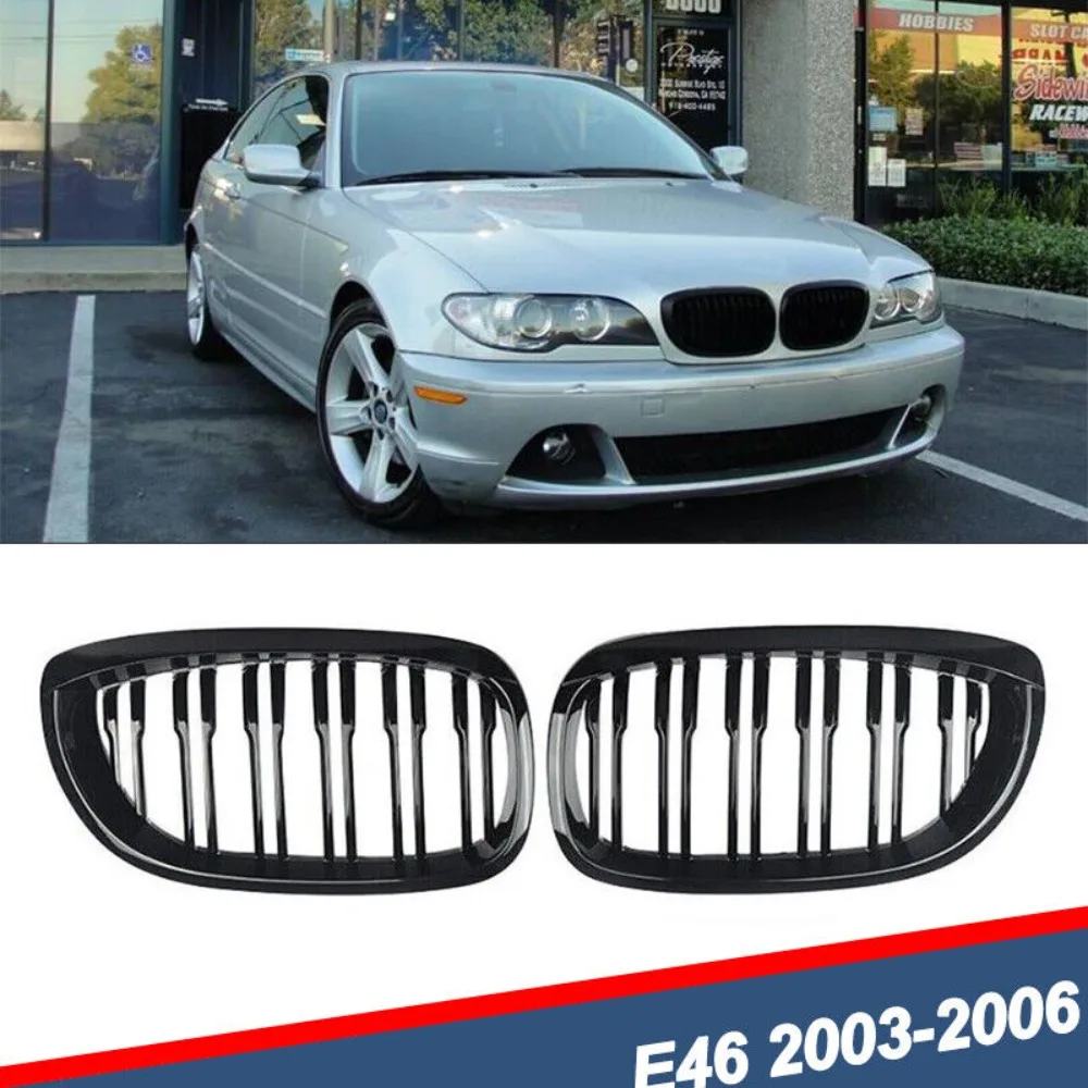 

Gloss Black Front Kidney Grill Grille For BMW E46 Coupe 330Ci 325Ci LCI 2003-2006 United States