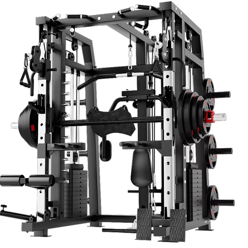 Multifunctional bird tension machine, household squat and bench push frame combination set
