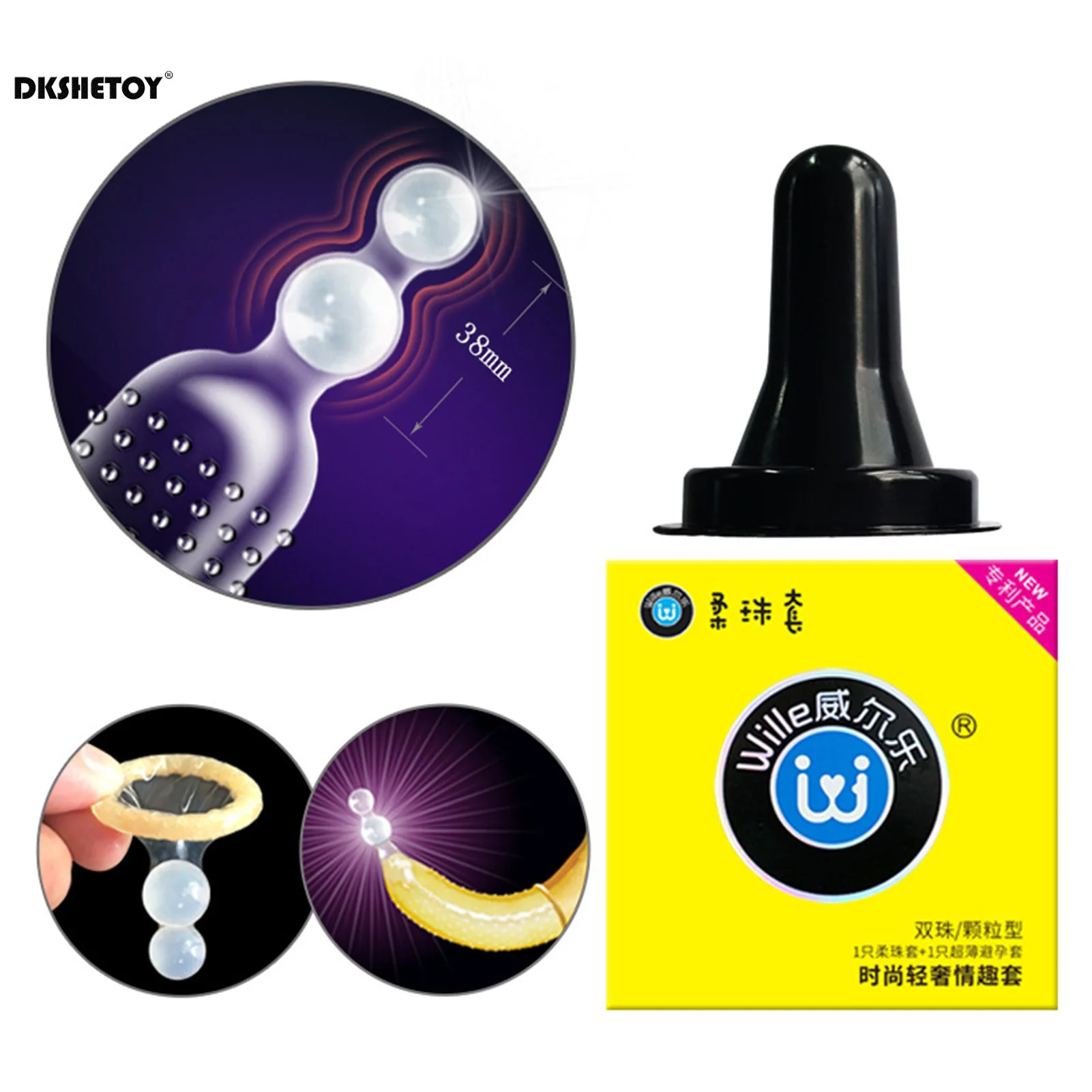 condom with pin ball for men delay ejaculation big Particle G Spot Condom for penis Extended Pleasure orgasm Sleeve for penis