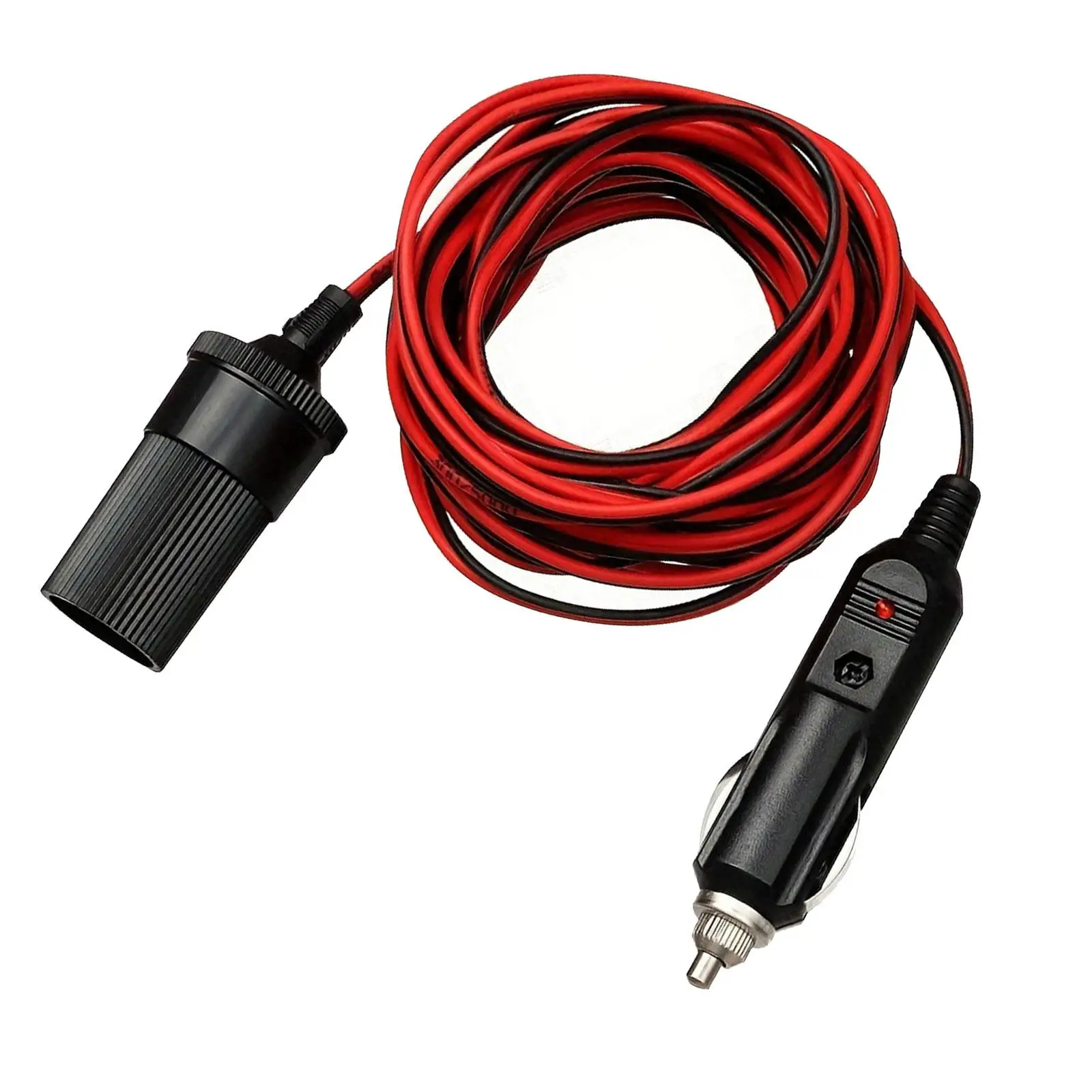 Car Cigarette Lighter Plug Extension Cable Durable Durable Replacement Parts Accessory Vehicle Supplies 5 Meters Line Length 12V