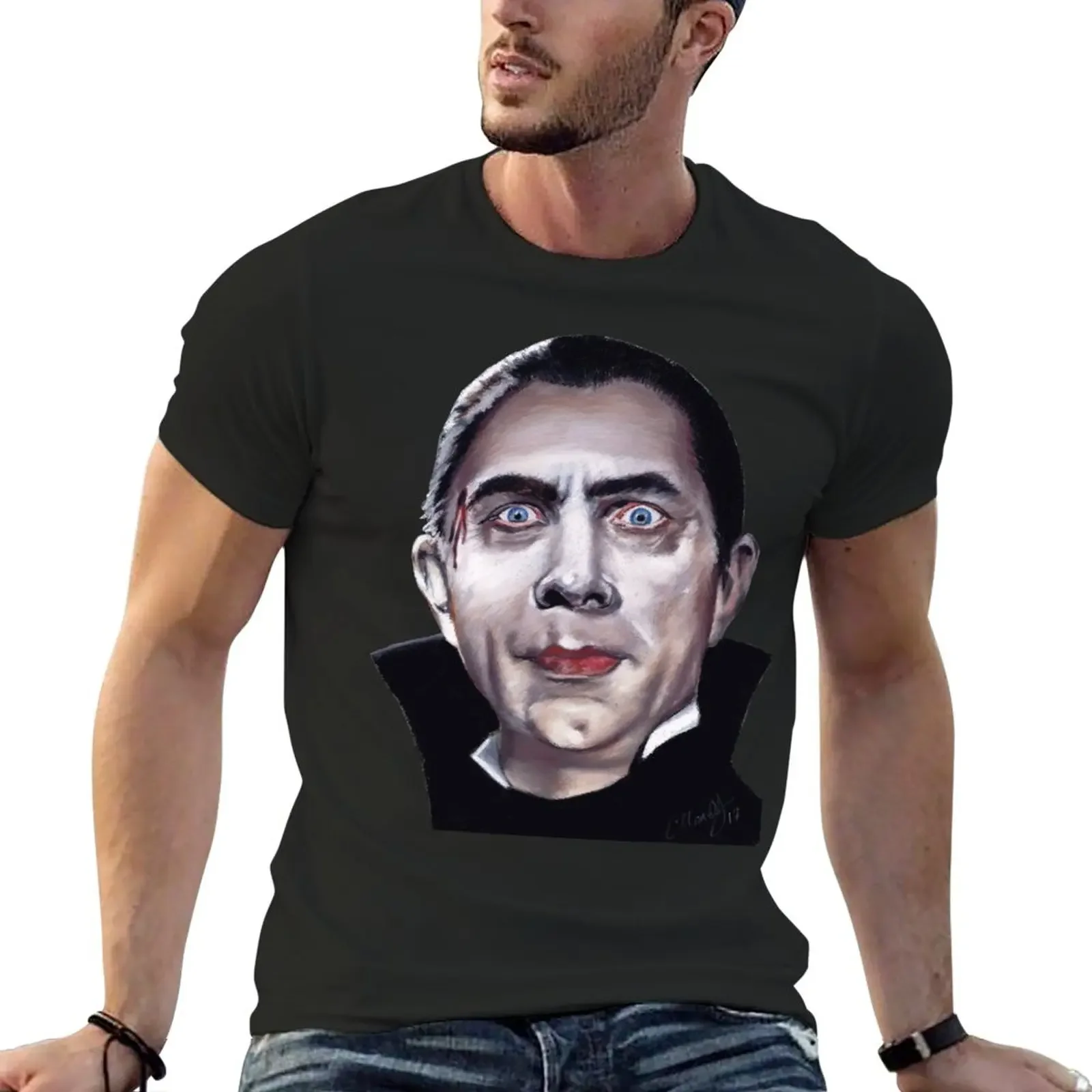 Dracula - Bela Lugosi T-Shirt korean fashion new edition men workout shirt