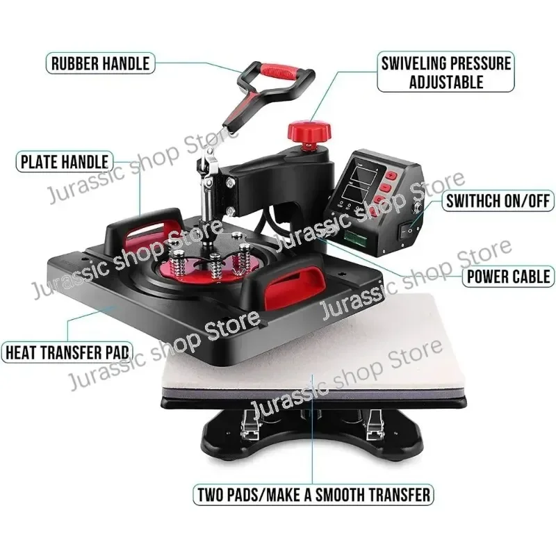 

8 in 1 Heat Transfer Machine Multifunctional Equipment Night Market Stall Heat Transfer Machine Clothes Hot Stamping Machine