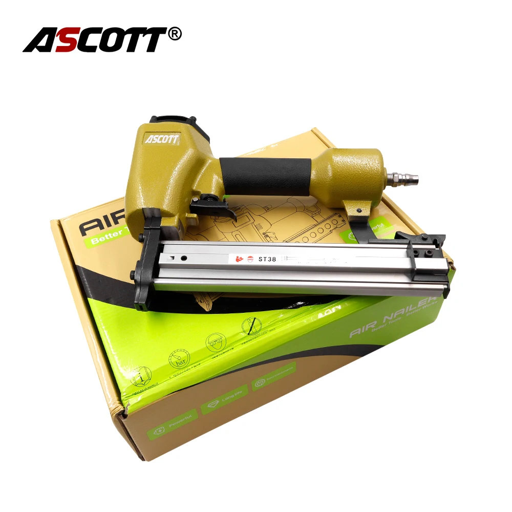 St38 14ga nailer pneumático pesado para carpintaria e concreto para projetos de nailer de ar diy de madeira dura 14ga brad pistola de unhas
