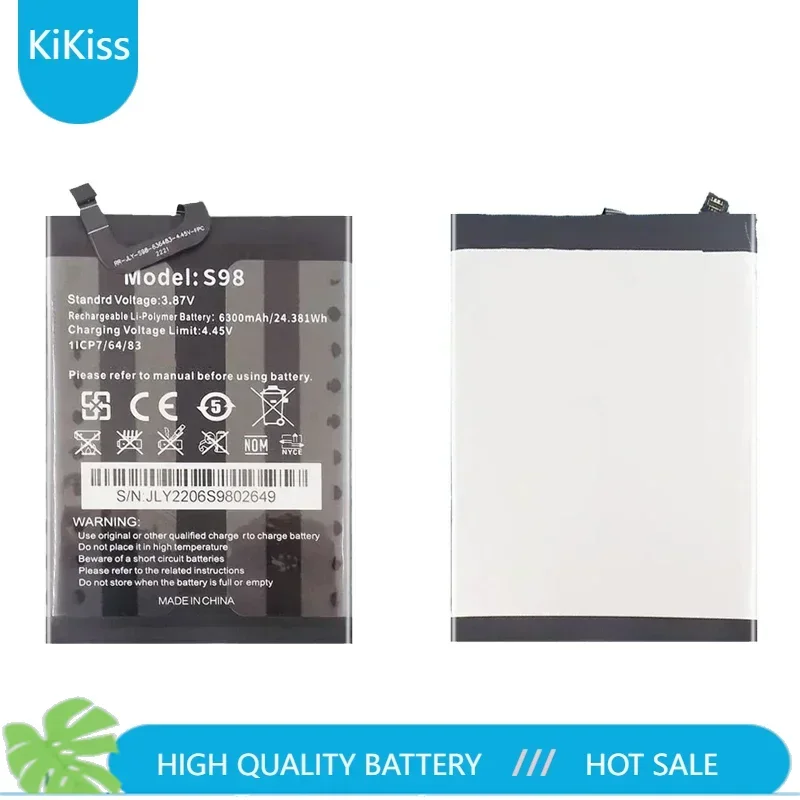 6300mAh Replacement Battery For Oukitel WP20 phone s98